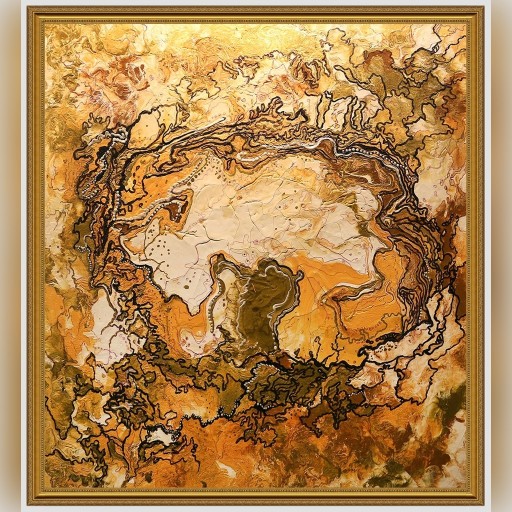Zdjęcie oferty: Obraz olejny - Perły złote - 50 x 50 cm