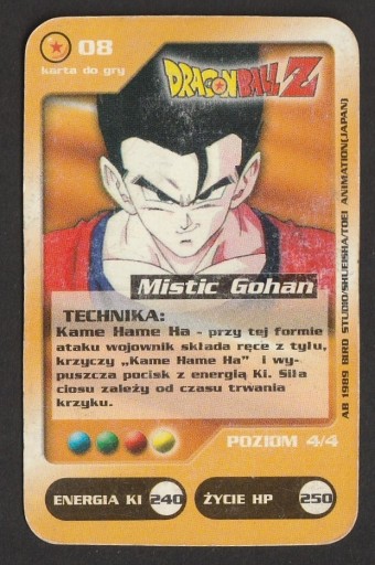 Zdjęcie oferty: KARTA DRAGON BALL Z - Mistic Gohan