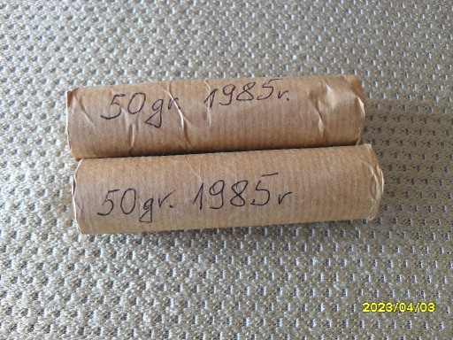 Zdjęcie oferty: Rolka  50 gr. -1985 r. - mennicze!