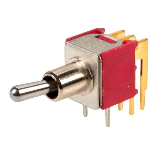 Zdjęcie oferty: Mini Przełącznik dźwigniowy Salecom 2-poz. ON-ON DPDT PCB GOLD Kąt Prosty 