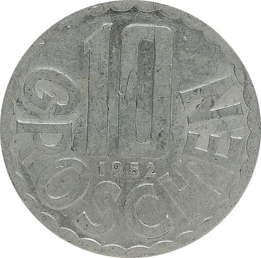 Zdjęcie oferty: Austria 10 groschen 1952, KM#2878