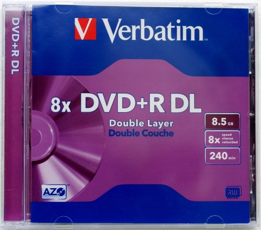 Zdjęcie oferty: Verbatim DVD+R DL. 8.5 GB. Nowe.