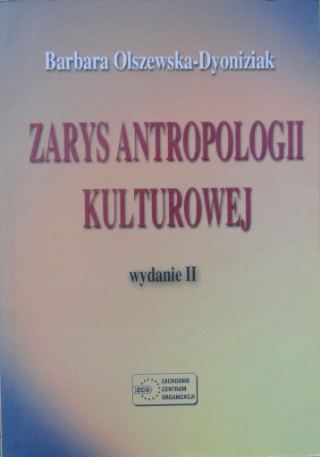 Zdjęcie oferty: Zarys antropologii kulturowej