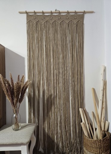 Zdjęcie oferty: Makrama firana, kotara, zasłona ze sznurka 90cm