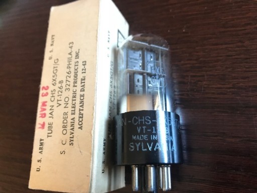 Zdjęcie oferty: 6X5 Sylvania JAN CHS GT - NOS