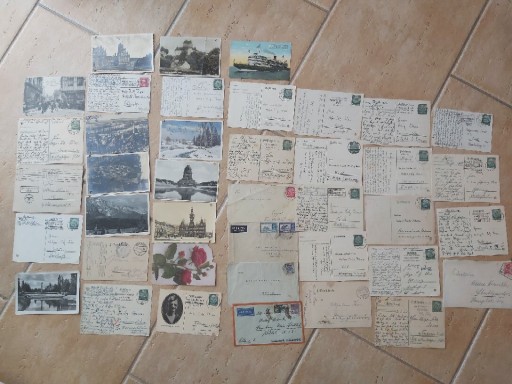 Zdjęcie oferty: Stare, przedwojenne pocztówki i listy. Wolne MG XX