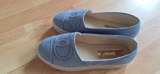 Zdjęcie oferty: Espadryle niebieskie na koturnie r.36