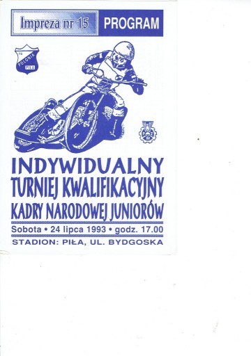 Zdjęcie oferty: TK Kadry Juniorów 1993 r PIŁA/czysty/