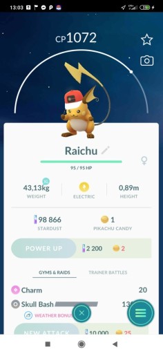 Zdjęcie oferty: World Cup Raichu Pokemon Go Trade