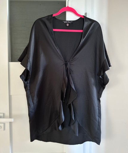 Zdjęcie oferty: Czarny szlafrok satynowy Victoria's Secret kimono