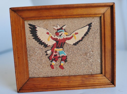 Zdjęcie oferty: Obrazek stary z piasku Eagle Dance Ceremony