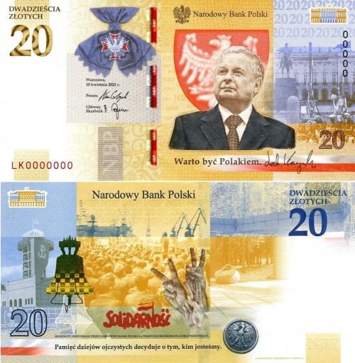 Zdjęcie oferty: 20 zł Lech Kaczyński - Warto być Polakiem + folder