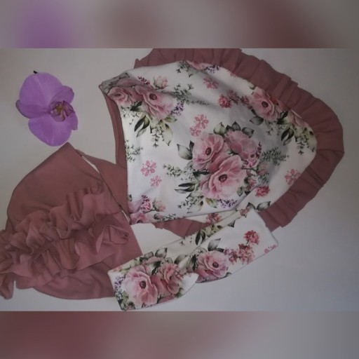 Zdjęcie oferty: Komplet dla dziewczynki turban czapka, opaska, chu