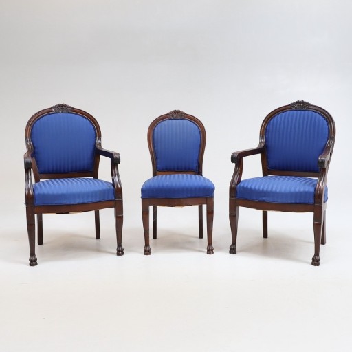 Zdjęcie oferty: *Mahoniowe 2 fotele i krzesło, sofa, zestaw, XIXw*