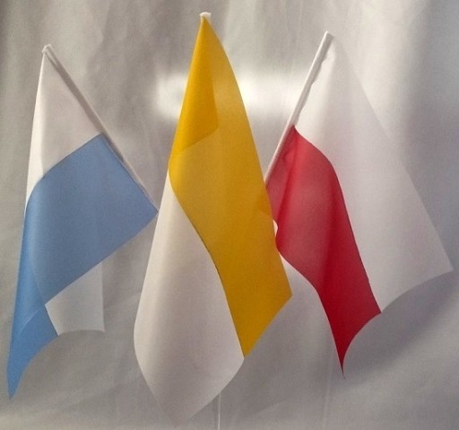 Zdjęcie oferty: Flaga Polski, Maryjna, Papieska CHORĄGIEWKA 30x20 