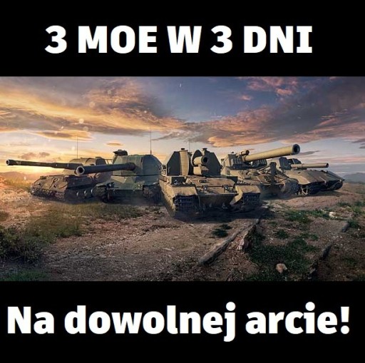 Zdjęcie oferty: 3 MOE artyleria SPG World of Tanks marki 3 dni WOT