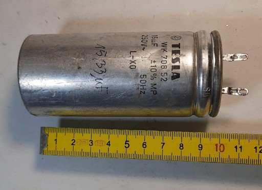 Kondensator TESLA WK708 52 16uF 250V VAC | Brzoza | Kup teraz na