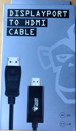 Zdjęcie oferty: Kabel Silver Monkey SM-DPH18 Display Port na HDMI