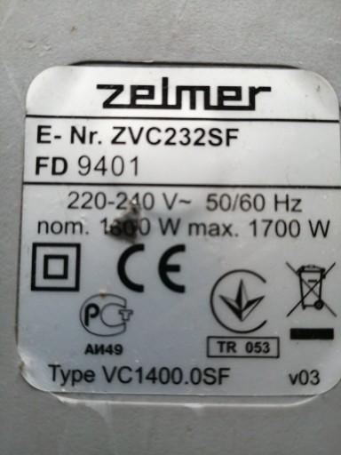 Zdjęcie oferty: Zelmer VC1400.OSF