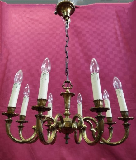 Zdjęcie oferty: Żyrandol Mosiężny 8-ramienny lampa wisząca 56cm