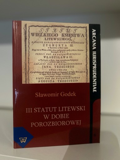 Zdjęcie oferty: III Statut Litewski w dobie porozbiorowej - Godek