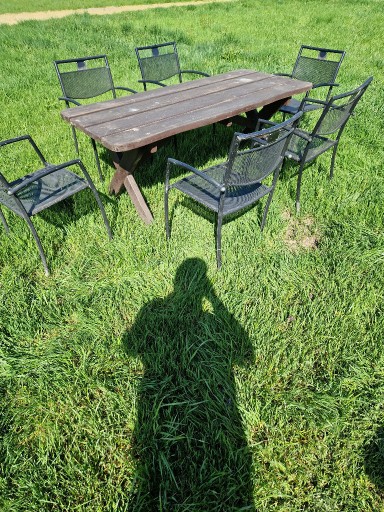 Zdjęcie oferty: Zestaw ogrodowy drewniany stół i krzesła 6 sztuk  