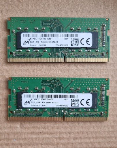 Zdjęcie oferty: 2x8GB DDR4 (16GB) - Micron - pamięć RAM do laptopa