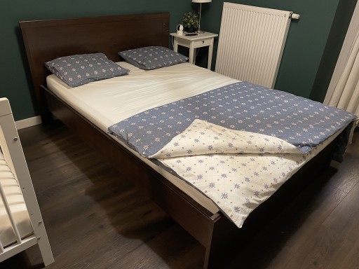 Zdjęcie oferty: Łóżko 140x200 Ikea Brusali wenge z materacem Hovag