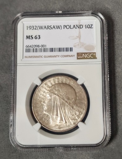 Zdjęcie oferty: II RP / 10 złotych 1932 Wwa DESTRUKT / NGC MS63