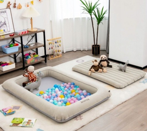 Zdjęcie oferty: Nadmuchiwane łóżko materac 2w1 z pompką  łóżko turystyczne  165 x 118