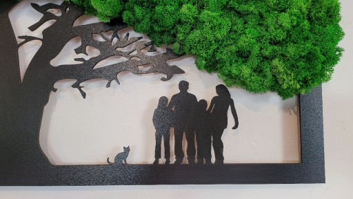 Zdjęcie oferty: Obraz drzewko mech chrobotek, rodzina, 50x75 cm