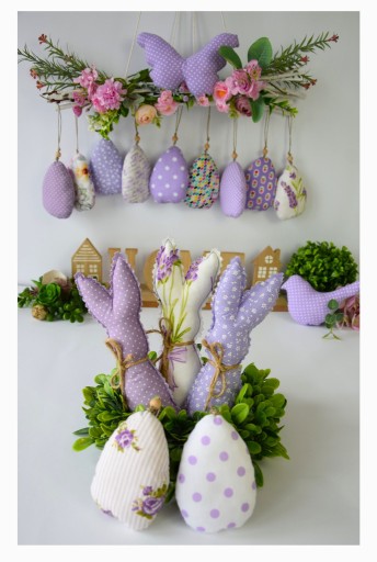 Zdjęcie oferty: ZAJĄCZKI WIELKANOCNE, fioletowe króliczki. 