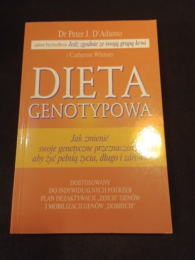 Zdjęcie oferty: Dieta genotypowa - Peter J D'Adamo
