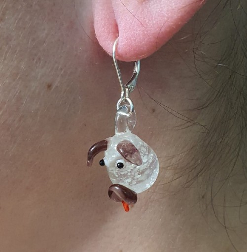 Zdjęcie oferty: Kolczyki pieski szkło