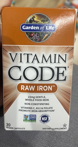 Zdjęcie oferty: Garden of Life Vitamin Code RAW Iron kapsułki 30