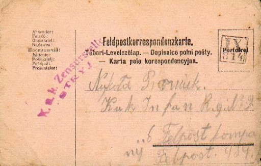 Zdjęcie oferty: 1916 - Wistowa (Kałusz) - kamufl.st.okręg. IX-814 