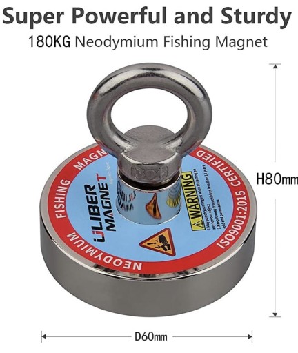 Zdjęcie oferty: Magnes wędkarski N52 Magnesy neodymowe 180 kg
