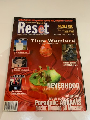 Zdjęcie oferty: Magazyn Czasopismo RESET CZERWIEC 1997 NR 6/97 (2)