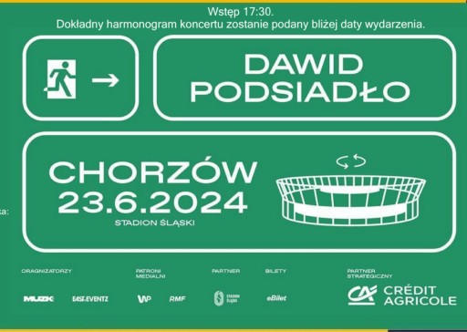 Zdjęcie oferty: 2 bilety na koncert Dawida Podsiadło 23.06.24r 