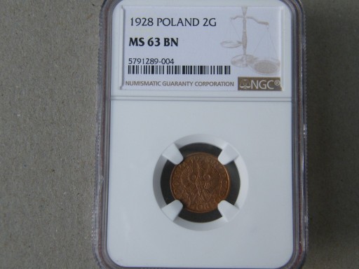 Zdjęcie oferty: 2 grosze 1928   NGC  MS63  BN  