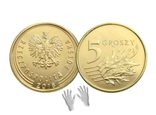 Zdjęcie oferty: 5 gr groszy 2018 mennicze z woreczka + GRATISY