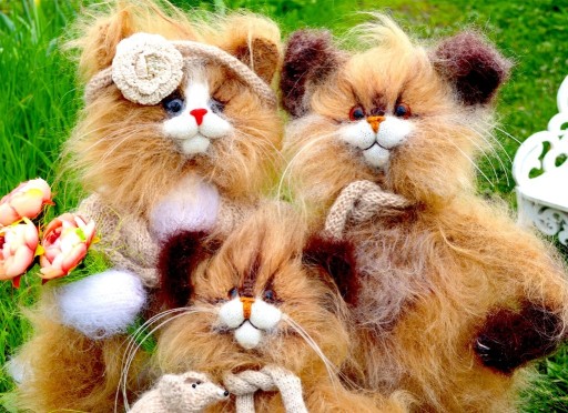 Zdjęcie oferty: Zabawki dekoracyjne Koty, Rodzina Kotów - Mama Tat