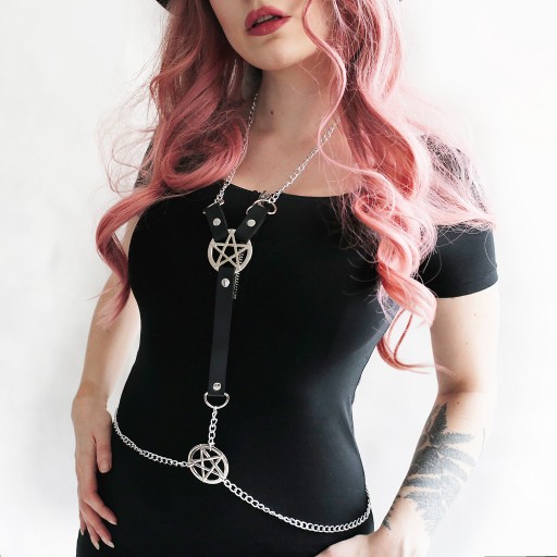 Zdjęcie oferty: Uprząż Harness gothic cosplay pentagram
