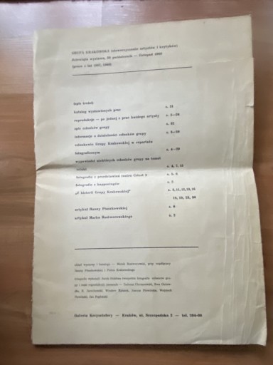 Zdjęcie oferty: Stary katalog Grupa Krakowska 1968