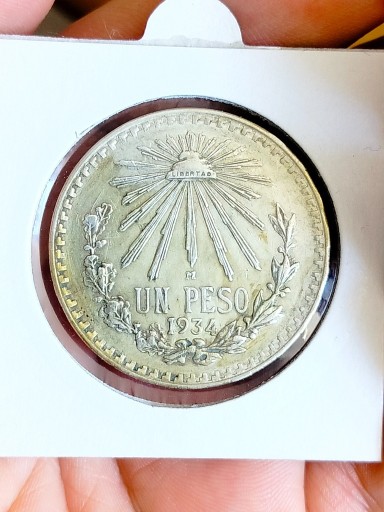 Zdjęcie oferty: Meksyk 1 peso 1934 srebro 