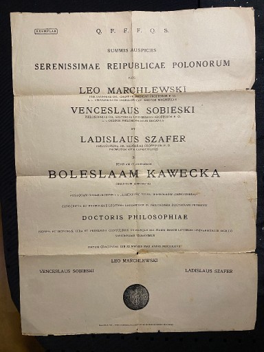 Zdjęcie oferty: Odpis dyplomu doktorskiego - B. Kawecka 1927 r.