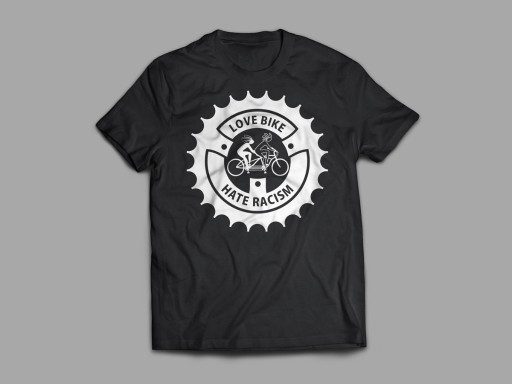 Zdjęcie oferty: LOVE BIKE HATE RACISM rower koszulka t-shirt R01