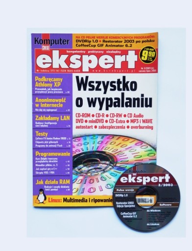 Zdjęcie oferty: Komputer Świat Ekspert 3/2003 (4) + CD magazyn