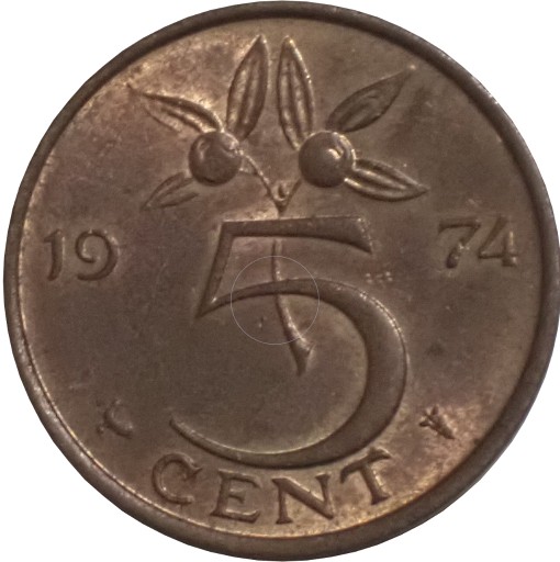 Zdjęcie oferty: Holandia 5 cent z 1974 roku - OBEJRZYJ MOJĄ OFERTĘ