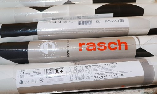 Zdjęcie oferty: Tapeta Rasch 3D INA biało czarna nowa 5 rolek